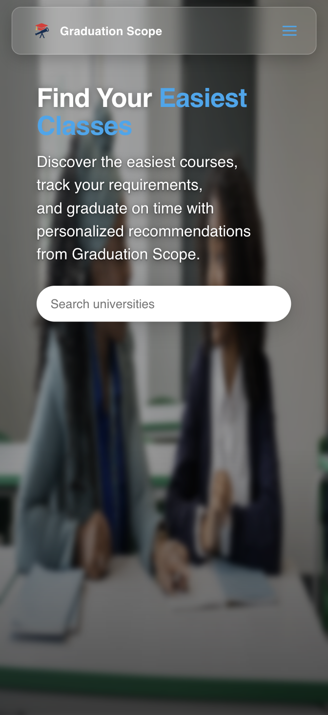 Graduation Scope mobile preview
